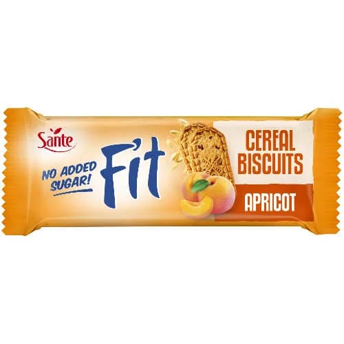 Santé Fit Cereal Biscuit Apricot No Added Sugar 50g