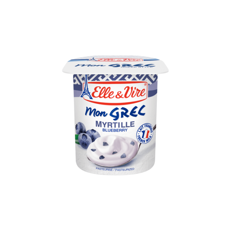 Elle & Vire Greek Style Blueberry Flavored Dessert, 125g