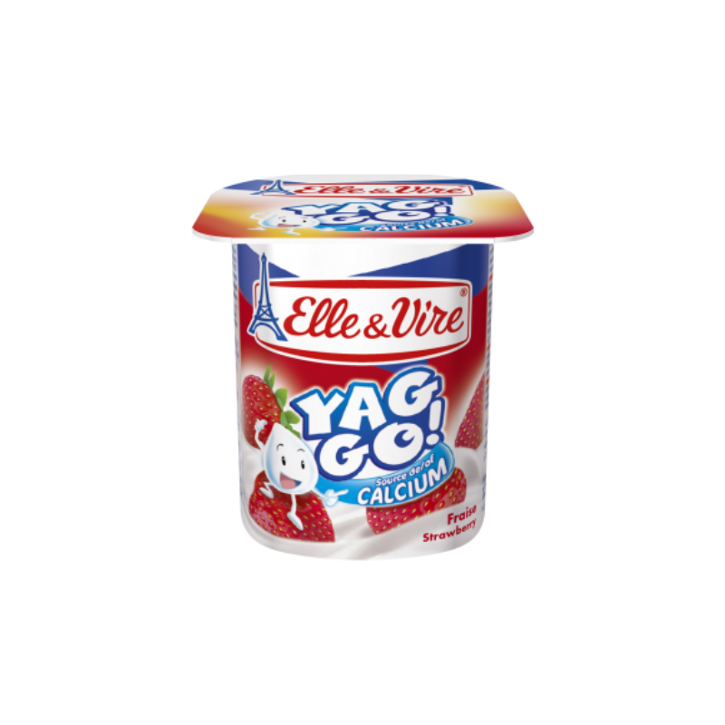 Elle & Vire Strawberry Yaggo Yogurt 125 g
